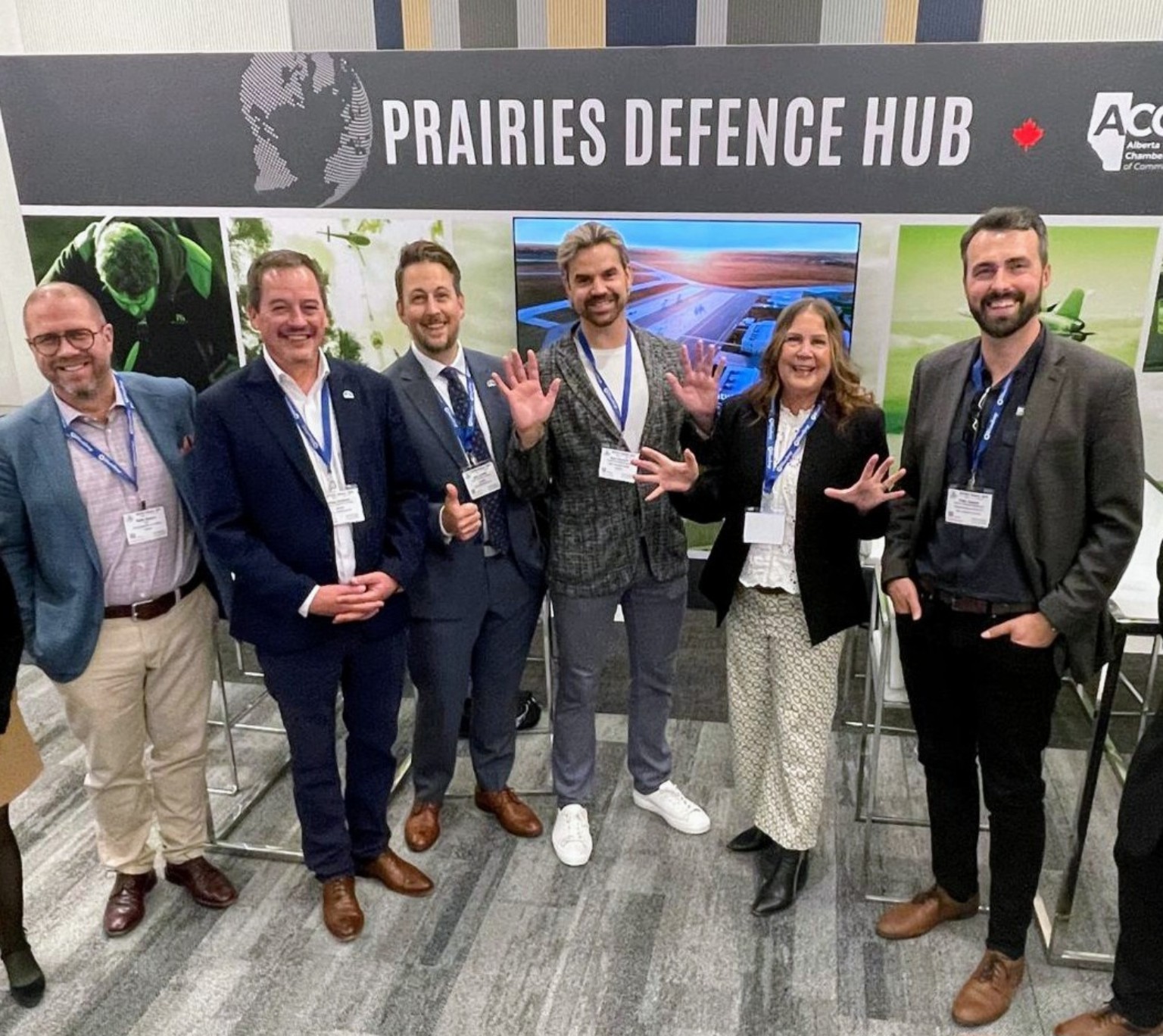 Group photo at the Prairies Defence Hub during DEFSEC Atlantic 2026